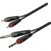 Roxtone RACC150L3 kabel audio 2x Jack - 2x RCA 3m